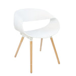 Load image into Gallery viewer, Jilphar Furniture Modern PP Dining Chair with Wooden Legs JP1037-GCC Home Center