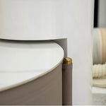 Load image into Gallery viewer, Modern Round Coffee Table Set β Champagne & White (2-Piece)