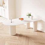 Load image into Gallery viewer, Kutis Modern Round Corner Kitchen Dining Table,Heavy Duty Slate Sturdy Indoor Table, Small Space Kitchen Furniture for Bar Living Room Office Leisure Coffee Table (120 x 60 x 75 CM).