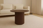 Load image into Gallery viewer, Modern Round Wooden Dining Table - 110 cm - Wood Top with Sturdy Base, Seats 6 Person
