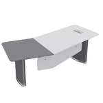 Load image into Gallery viewer, Modern Sleek Executive Office Table For Professional Office Look - Glossy White-GCC Home Center