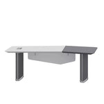 Load image into Gallery viewer, Modern Sleek Executive Office Table For Professional Office Look - Glossy White-GCC Home Center