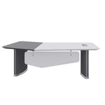 Load image into Gallery viewer, Modern Sleek Executive Office Table For Professional Office Look - Glossy White-GCC Home Center