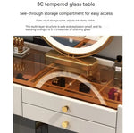 Load image into Gallery viewer, Modern Solid Wood Makeup Vanity Table Set with Smart Mirror and LED Lighting-GCC Home Center