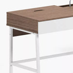 Load image into Gallery viewer, Modern Study Desk with 2 Drawers & Socket Tray β Melamine Finish