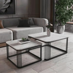 Load image into Gallery viewer, Modern Stylish Look Square Wrought Iron Coffee Table ( Set of 2 )