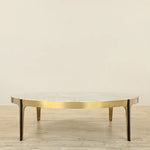 Load image into Gallery viewer, Moura Coffee Table β Faux Marble & Bronze Brushed Stainless Steel