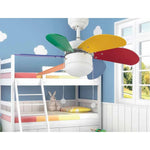 Load image into Gallery viewer, Multicolor Kids Ceiling Fan Ø81 cm Light Integrated With Pull Chain
