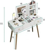 Load image into Gallery viewer, Multifunction Modern Design Two Drawers Makeup Dressings Storage Table For Living Room - White/Beige-GCC Home Center