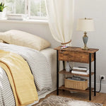 Load image into Gallery viewer, NeoStyle Side Table with Charging Station, Nightstand with USB Ports and Outlets,Flip Top Open Narrow Sofa End Table with Storage Shelf for Living Room, Bedroom