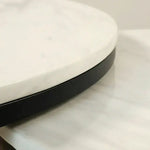 Load image into Gallery viewer, Nesting Coffee Tables ā Chrome Gold & Faux Marble