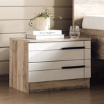 Load image into Gallery viewer, Nightstand ā 2 Drawers (White Natural Finish)
