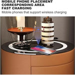 Load image into Gallery viewer, Nightstand Bedside Round Table with Smart Wireless Charging-GCC Home Center