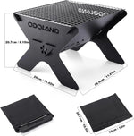 Load image into Gallery viewer, Odoland Camping Campfire Grill, Portable Folding Charcoal Grills, Backpacking BBQ Grill, Heavy Duty Firepit Grill with Carry Bag for Outdoor Cooking, Bonfire, Patio, Backyard