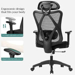 Load image into Gallery viewer, Office Chair, Ergonomic Desk Computer Chair, Mesh Chair, Adjustable Lumbar Support and Headrest Adjustable Height Black for Office-GCC Home Center