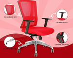 Load image into Gallery viewer, Office Executive Office Medium Back Chair, Mesh Back Rest, Aluminum Base with PU Arm Rest-GCC Home Center