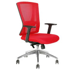 Load image into Gallery viewer, Office Executive Office Medium Back Chair, Mesh Back Rest, Aluminum Base with PU Arm Rest-GCC Home Center
