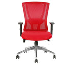Load image into Gallery viewer, Office Executive Office Medium Back Chair, Mesh Back Rest, Aluminum Base with PU Arm Rest-GCC Home Center