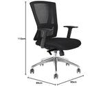 Load image into Gallery viewer, Office Executive Office Medium Back Chair, Mesh Back Rest, Aluminum Base with PU Arm Rest-GCC Home Center