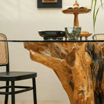 Load image into Gallery viewer, Organic Luxury Natural Teak Wood Tree Root Dining Table