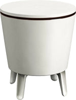 Load image into Gallery viewer, Outdoor Cool Bar Ice Cooler Table – Stylish White & Brown Garden Drinks Table for Patio, Poolside & Entertaining**
