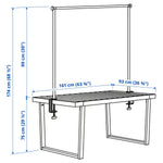 Load image into Gallery viewer, Outdoor Dining Table (with Decorating Rod For Handling Lights And Décor) Dark Grey/Black (161 cm)