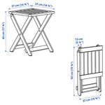 Load image into Gallery viewer, Outdoor Foldable Stool, Light Brown Stained (37×45 cm)