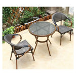 Load image into Gallery viewer, Outdoor Round Dining Table with Glass Top