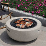 Load image into Gallery viewer, Outdoor Round Firepit (Charcoal & Wood Burning) with BBQ Grill & Spark Screen