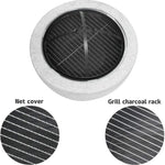 Load image into Gallery viewer, Outdoor Round Firepit (Charcoal & Wood Burning) with BBQ Grill & Spark Screen