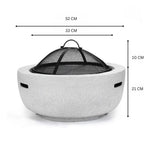 Load image into Gallery viewer, Outdoor Round Firepit (Charcoal & Wood Burning) with BBQ Grill & Spark Screen