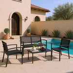 Load image into Gallery viewer, Outdoor Sofa Set (2+1+1+Coffee Table) β Black