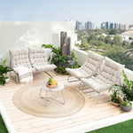 Load image into Gallery viewer, Outdoor Sofa Set (2+1+1+Coffee Table) β Cream
