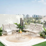 Load image into Gallery viewer, Outdoor Sofa Set (2+1+1+Coffee Table) β Cream