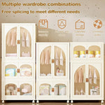 Load image into Gallery viewer, OYDAS Wardrobe Portable Closet, Stackable Storage Bins with Doors,Wheels,Lids,Collapsible Plastic Closet Organizers Storage Cabinet with Closet Rods,Folding Storage Bins (S70-136x60x35cm)-GCC Home Center