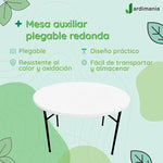 Load image into Gallery viewer, Plastic Outdoor Table, 115 cm Diameter Folding and Portable, Round, Heavy Duty Steel Base, Folding Legs-GCC Home Center