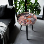 Load image into Gallery viewer, Plastics Tray Side Table β Indian Style Coffee Table with 17.7" Wooden Legs
