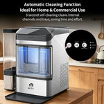Load image into Gallery viewer, Portable Countertop Nugget Ice Maker Machine with Self-Cleaning, Dual Water Tank, Quiet 45dB Compressor, 38lbs Daily Ice Production for Home Kitchen Office Bar Restaurant RV Party