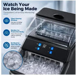 Load image into Gallery viewer, Portable Electric Ice Maker Machine 1.5L Extendable Water Tank, 12kg/24H Countertop Ice Maker, Makes Ice Cubes in 6 Minutes, Self-Cleaning, Lid, Removable Ice Basket & Scoop