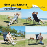 Load image into Gallery viewer, Portable Folding Camping Chair with High Back, Outdoor Chair for Outdoor Camping, Beach - Black-GCC Home Center