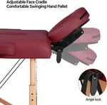 Load image into Gallery viewer, COOLBABY Portable Massage Table Professional Adjustable Folding Bed with 3-part Wooden Frame Ergonomic Headrest and Tote Bag for Therapeutic Tattoo Salon SPA Facial Treatment…