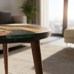 Load image into Gallery viewer, Pre Order 10 Days Luxury Handcrafted Epoxy Resin Solid Wood Coffee Table with Unique Ocean Theme Design