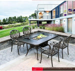 Load image into Gallery viewer, Pre Order Outdoor Cast Aluminum Multi-functional Barbecue Table & Chair Five-Piece Set
