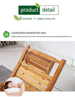 Load image into Gallery viewer, Premium Bamboo Rocking Chair – Folding Zero Gravity Sun Lounger for Indoor & Outdoor Relaxation