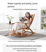 Load image into Gallery viewer, Premium Bamboo Rocking Chair – Folding Zero Gravity Sun Lounger for Indoor & Outdoor Relaxation