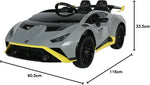 Load image into Gallery viewer, Premium Kids Ride-On Sports Car – 2.4G Remote-Lamborghini Huracan STO Ride on Car for Kids - Grey