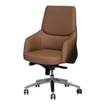 Load image into Gallery viewer, PU Leather Low Back Office Chair - Brown-GCC Home Center