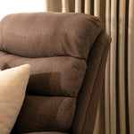 Load image into Gallery viewer, Recliner Chair β Brown | 1-Seater Fabric Recliner with Adjustable Backrest & Footrest