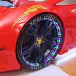 Load image into Gallery viewer, Red Car Beds LED Light Girl Children Desk with Music for Boy Race Car Kids Bed Storage Modern Wholesale Double Full Size
