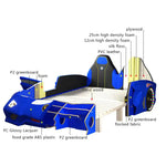 Load image into Gallery viewer, Red Car Beds LED Light Girl Children Desk with Music for Boy Race Car Kids Bed Storage Modern Wholesale Double Full Size